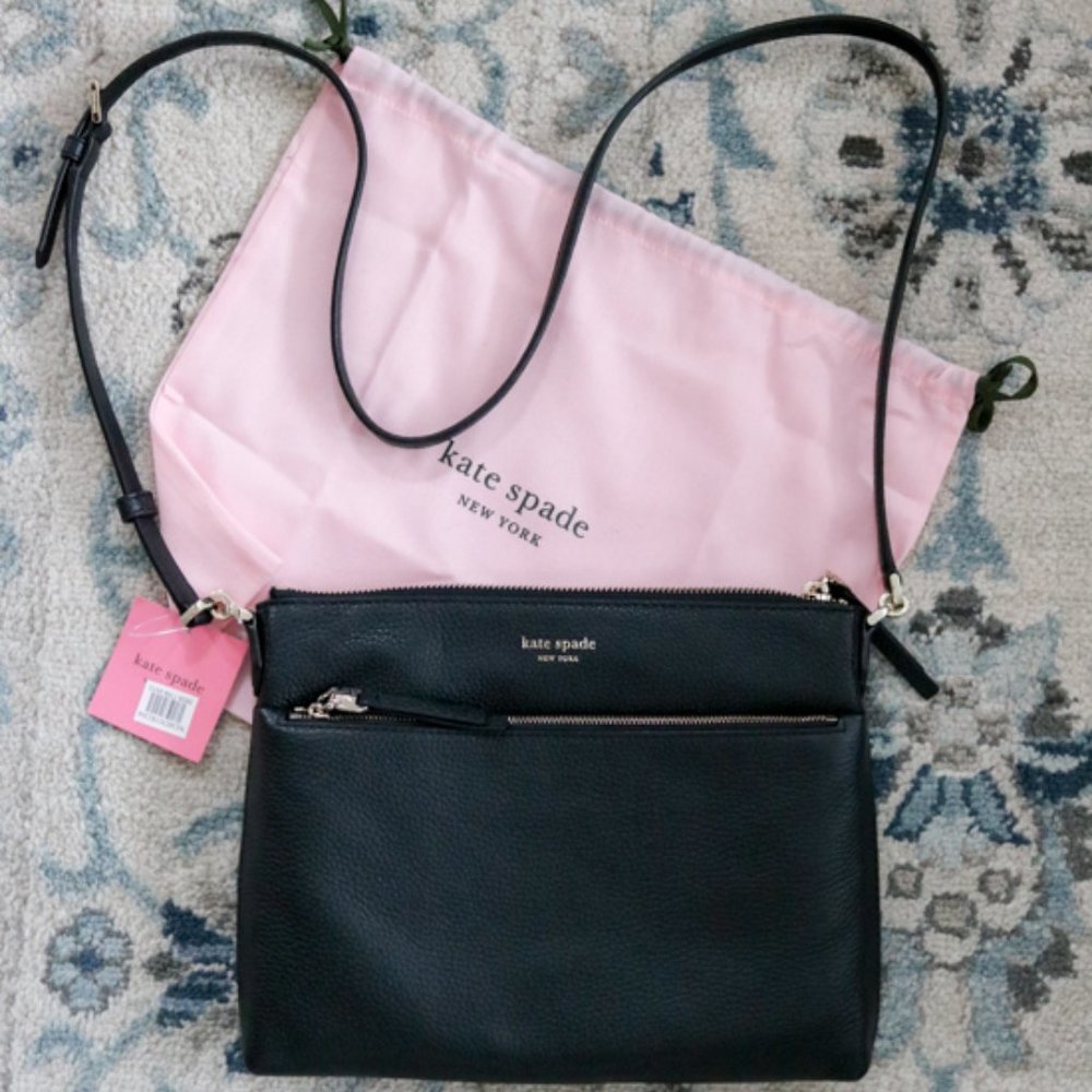 NEW WITH TAGS Kate Spade black leather crossbody